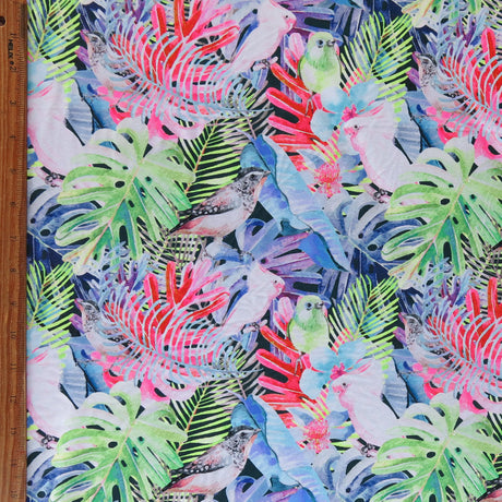 Swim Knit Birds in Paradise Nylon Spandex