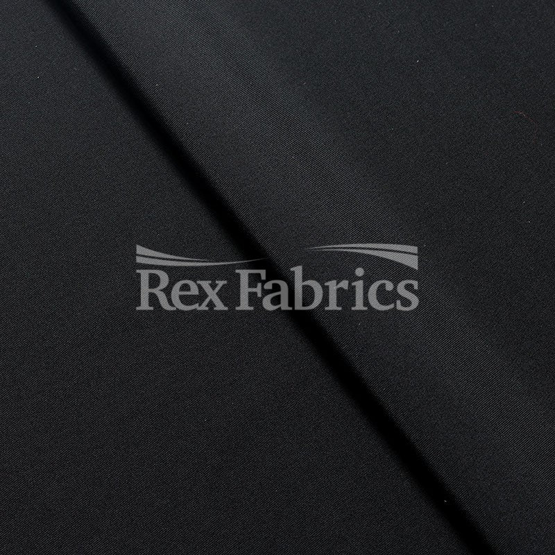 Easy Action Polyester Spandex Fabric - Black Solid, 58" Width, 185 GSM (1 Yard)