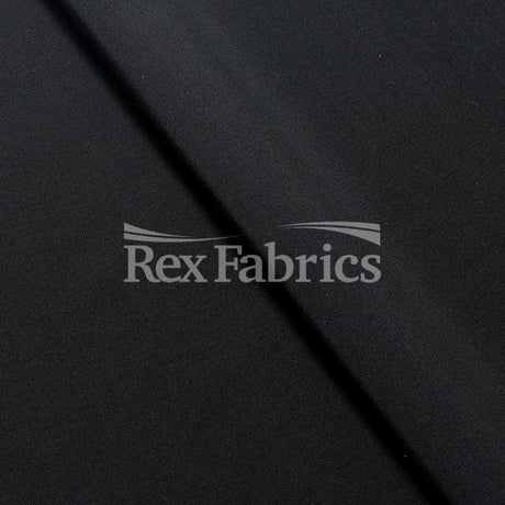 Easy Action Polyester Spandex Fabric - Black Solid, 58" Width, 185 GSM (1 Yard)