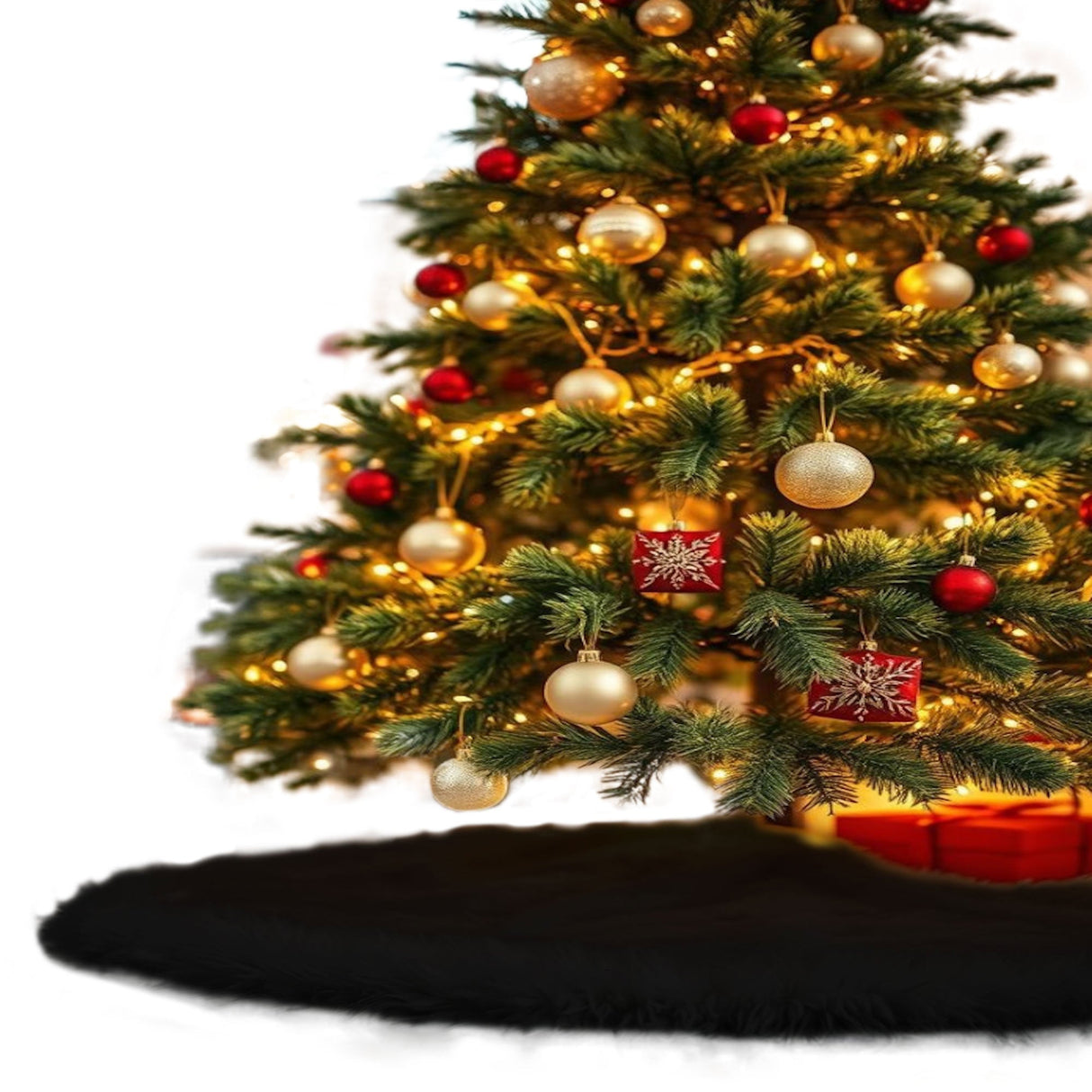 Faux Fur Christmas Tree Skirt 36 Inch