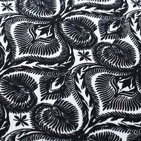 Mosaic Nylon Spandex Fabric - Black Or Blue Moroccan Mosaic Print, 58/60" Width (1 Yard)