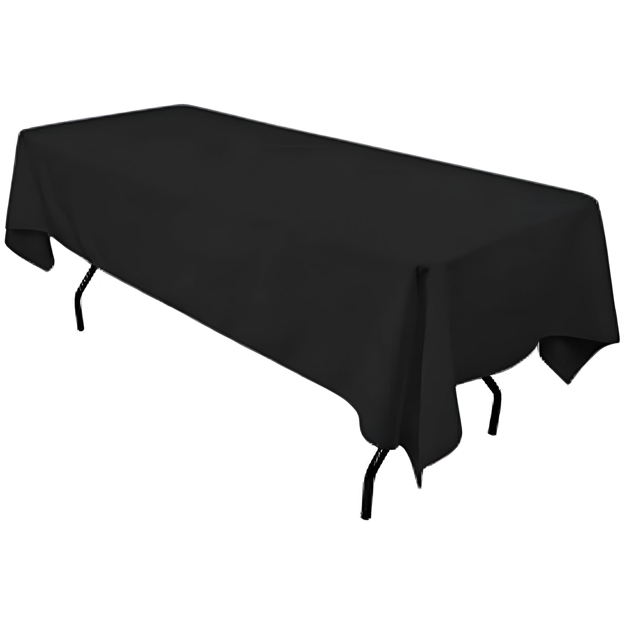 Polyester Rectangular Tablecloth Polyester Fabric - Wrinkle-Resistant, Stain-Proof, Washable, 60" X 144"