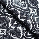 Mosaic Nylon Spandex Fabric - Black Or Blue Moroccan Mosaic Print, 58/60" Width (1 Yard)