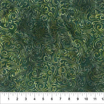 Cotton Wideback Fabric Black and Yellow Faded Swirls