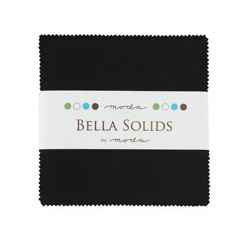 Moda Bella Solids Black Charm Pack Precuts