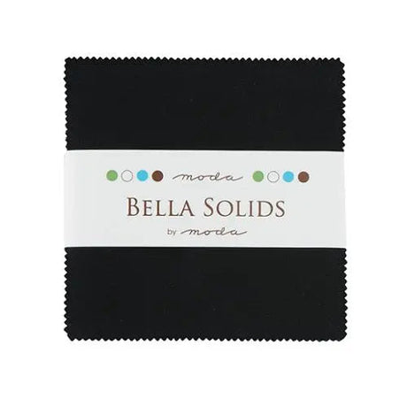 Moda Bella Solids Black Charm Pack Precuts