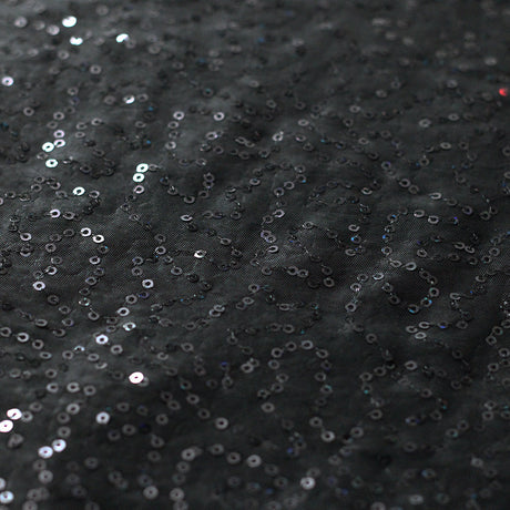 Glitzy Sequins Polyester Spandex Fabric - Multiple Colors, Round Sequins, 58/60" Width, 200 GSM (1 Yard)