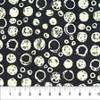 Cotton Print Black Bubble Celebration Fabric 44/45