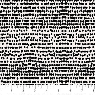 Cotton Fabric Black Dots Ink and Earth 44/45