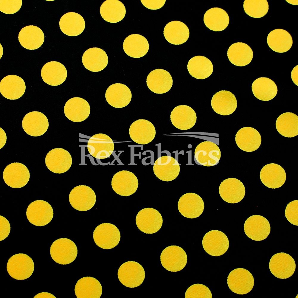 E-Z Dots Matte Nylon Spandex Fabric - Multicolor Polka Dots, 58/60" Width (1 Yard)