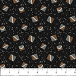 Cotton Flannel Fabric Black Multi Sm Block Toss