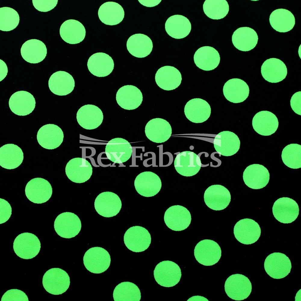 E-Z Dots Matte Nylon Spandex Fabric - Multicolor Polka Dots, 58/60" Width (1 Yard)