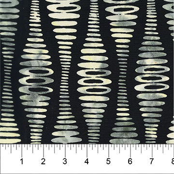 Cotton Fabric Black Ripple Stripe Abstract Bubble Pop 83702-94 44/45"