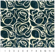Cotton Wideback Fabric Black Roses 108"