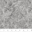 Cotton Print Black Texture Ink and Earth Fabric