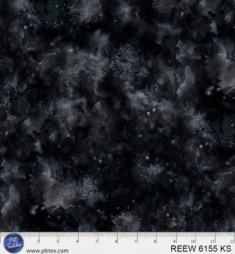 Black Cotton Wideback Fabric 108" Underwater Reef