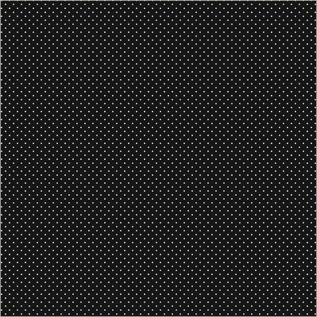 Cotton Print Black Verona Dots Fabric 44/45"