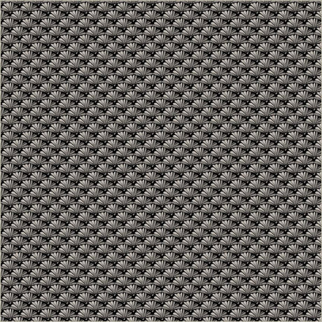 Cotton Print Black Verona Fanned Fabric 44/45
