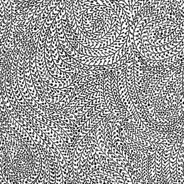 Cotton Wideback Fabric Black Vine Maze 108"