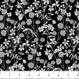 Cotton Fabric Black/White Nature's Sketchbook 44/45"