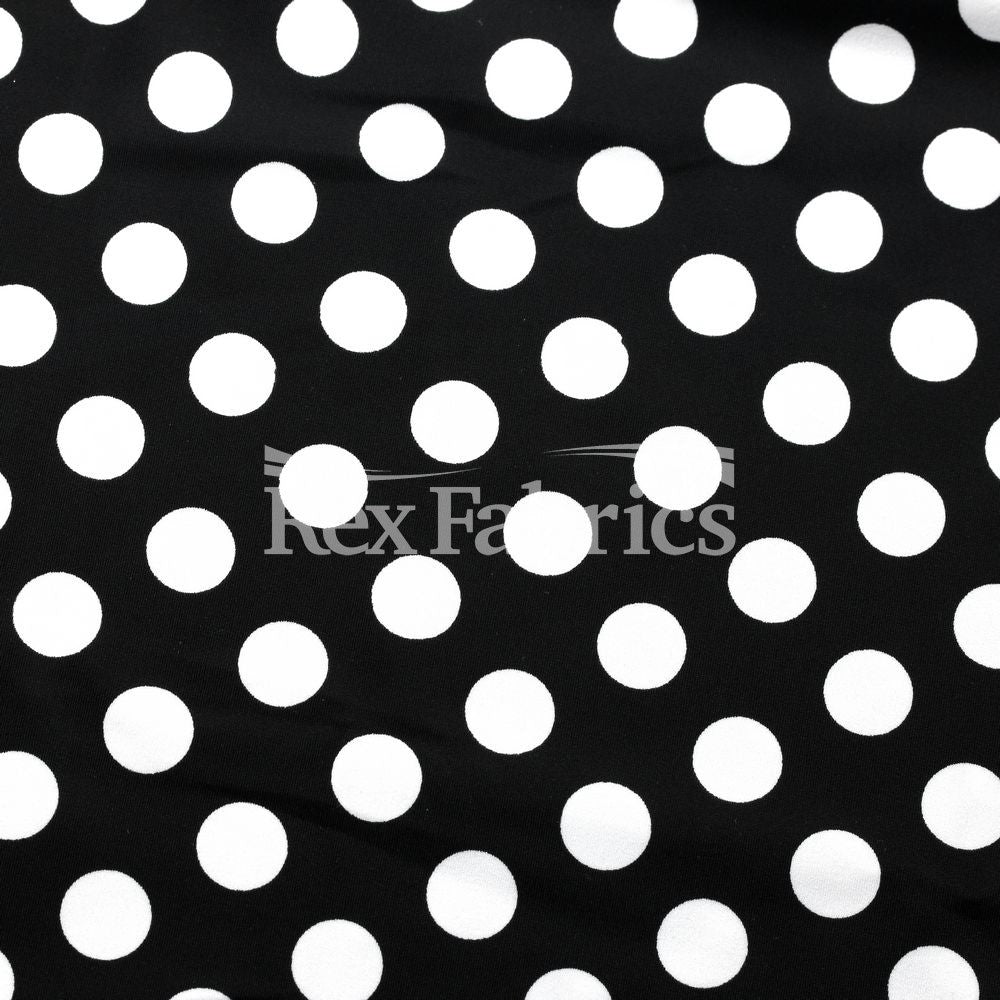 E-Z Dots Matte Nylon Spandex Fabric - Multicolor Polka Dots, 58/60" Width (1 Yard)