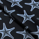 Sea Star Polyester Spandex Fabric - Multi-Color Sea Star Print, 58/60" Width (1 Yard)