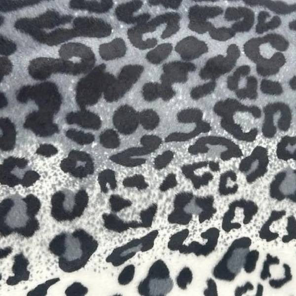 Leopard Print Faux Fur Fabric - Multi-Color Leopard Animal Print, 1.5" Width
