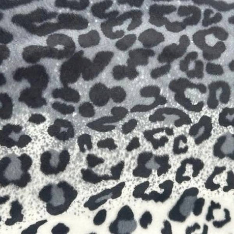 Leopard Print Faux Fur Fabric - Multi-Color Leopard Animal Print, 1.5" Width
