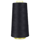 1 paquete de carretes de hilo de coser negro de 6000 yardas, todo uso, 100% poliéster hilado, cono para overlock