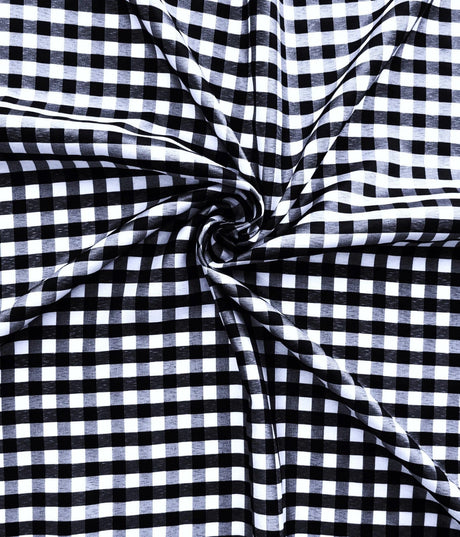 Gingham 1/4" Checkered Poly Cotton Fabric - Checkered Pattern, 57/58" Width (1 Yard)