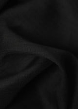 1 Yard Lightweight Black Linen Fabric Flat Solid 58 Inches Wide for Apparel and Crafts