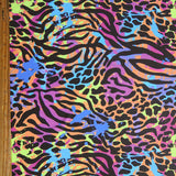 Swim Knit Poly Spandex Animal Print with Pop