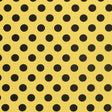 Swim Knit Nylon Spandex Black Dime Polka Dots on Yellow