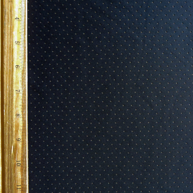Mesh Repreve Recycled Polyester Spandex Knit Fabric - Black Laser Punch