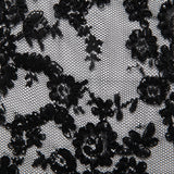 1 Yard Re-Embroidered Lace Fabric Cord Extravagant Floral Design Luxurious