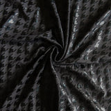Athletic Jersey Knit Black Foil Houndstooth 34 Remnant