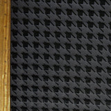 Athletic Jersey Knit Black Foil Houndstooth 34 Remnant