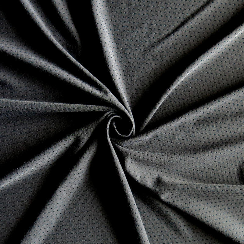 Athletic Dri-Fit Stretch Mini Mesh Fabric - Black