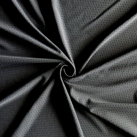 Athletic Dri-Fit Stretch Mini Mesh Fabric - Black