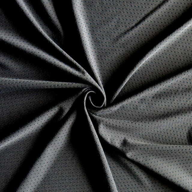 Athletic Dri-Fit Stretch Mini Mesh Fabric - Black