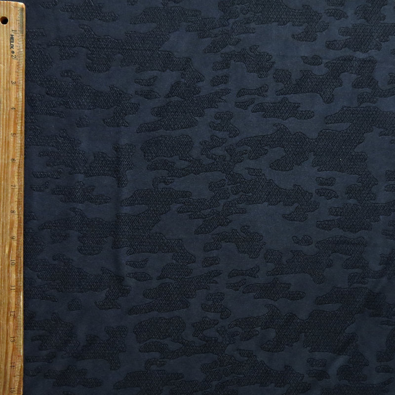 Swim Knit Black Textured Camo Nylon Spandex