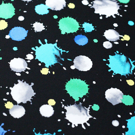 Foxy Lady Dots Nylon Spandex Fabric - Multiple Colors, Paint Splatter Dots, 58/60" Width (1 Yard)