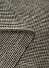 1 Yard Exceptional Irish Pure Linen Black Tweed Stripe Fabric 62"/60" Width