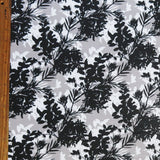 Swim Knit Poly Spandex Black and White Floral Bunches