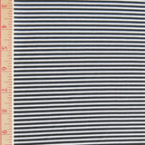 Swim Knit Black and White Narrow Stripe Nylon Spandex