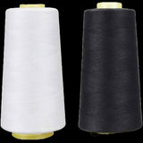 6000 Yard Sewing Thread Spun Polyester Fabric - All Purpose Overlock Cone, Baby Blue, 6000 Yards