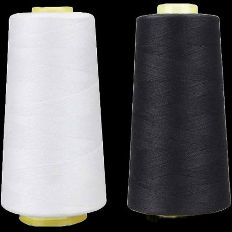 6000 Yard Sewing Thread Spun Polyester Fabric - All Purpose Overlock Cone, Baby Blue, 6000 Yards