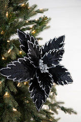 22” x 13" Black Poinsettia Stem