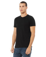 Bella Canvas 3001 Airlume Cotton T-Shirt Fabric - Black, Crewneck, Unisex, 4.2 Oz, 32 Single (1 Piece)