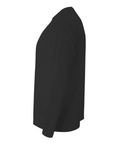 A4 N3165 Cooling Performance Long Sleeve Micro Poly Interlock Fabric - Black, Long Sleeve, UPF 44+, Moisture Wicking (1 Piece)
